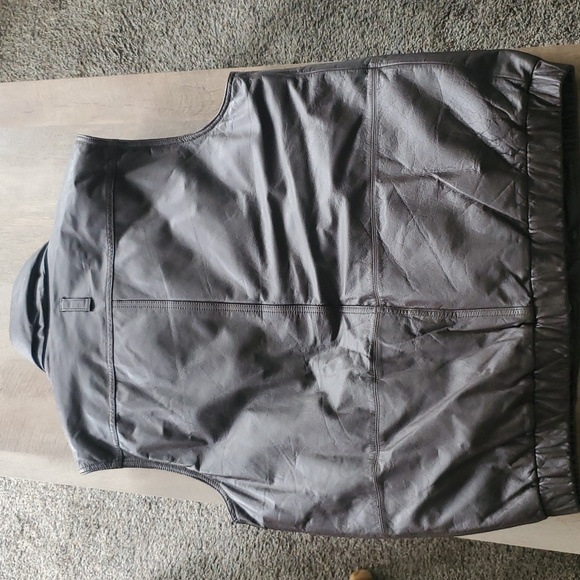 Vintage Leather Eddie Bauer Goose Down Vest - Picture 4 of 4